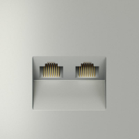 Розетка компьютерная 2-м СП S70 RJ45 + RJ45 кат.6 механизм сталь Voltum VLS060205 ТехноИмпульс