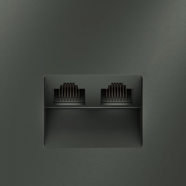 Розетка компьютерная 2-м СП S70 RJ45 + RJ45 кат.6 механизм титан Voltum VLS060206 ТехноИмпульс