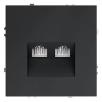 Розетка компьютерная 2-м СП S70 RJ45 + RJ45 кат.6 механизм графит Voltum VLS060207 ТехноИмпульс