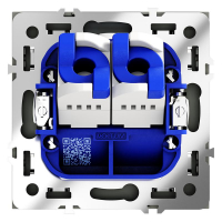 Розетка компьютерная 2-м СП S70 RJ45 + RJ45 кат.6 механизм графит Voltum VLS060207 ТехноИмпульс