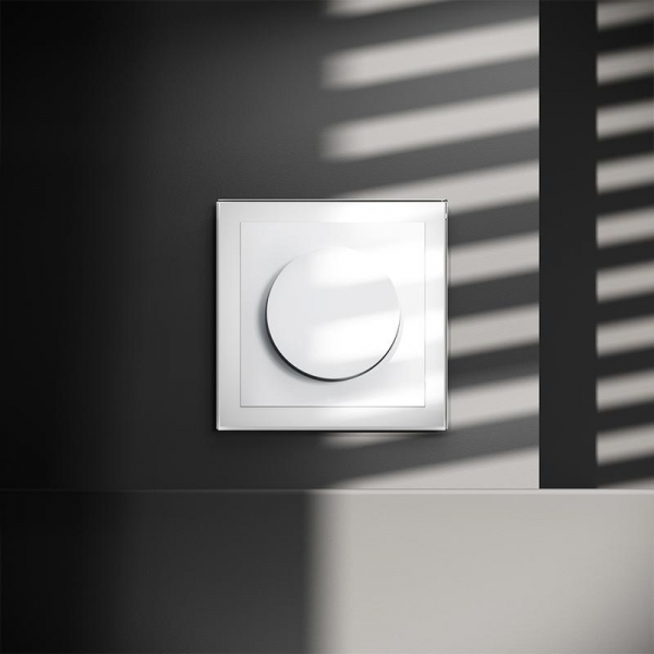 Светорегулятор поворотно-нажимной СП S70 600Вт механизм бел. глянцевый Voltum VLS070301 ТехноИмпульс