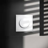 Светорегулятор поворотно-нажимной СП S70 600Вт механизм бел. глянцевый Voltum VLS070301 ТехноИмпульс