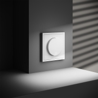 Светорегулятор поворотно-нажимной СП S70 600Вт механизм бел. глянцевый Voltum VLS070301 ТехноИмпульс