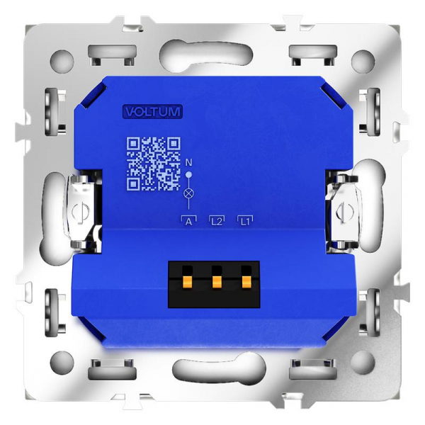 Светорегулятор поворотно-нажимной СП S70 600Вт механизм бел. матов. Voltum VLS070302 ТехноИмпульс