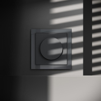 Светорегулятор поворотно-нажимной СП S70 600Вт механизм графит Voltum VLS070307 ТехноИмпульс