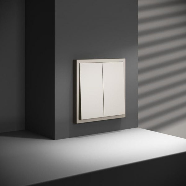 Переключатель перекрестный 2-кл. СП S70 10А механизм кашемир Voltum VLS020503 ТехноИмпульс