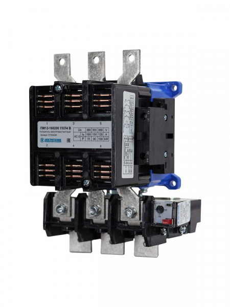 Пускатель электромагнитный ПМ12-160200 УХЛ4 В 160А 220В/50Гц AC 2НО+2НЗ нереверсивный с реле РТТ-326 136-160А Электротехник ET504291 ТехноИмпульс