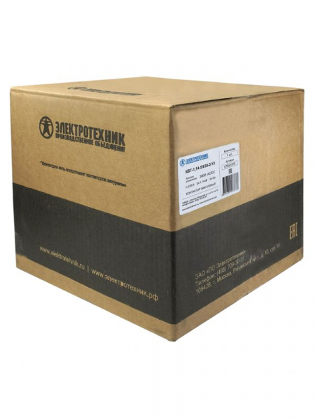 Контактор вакуумный КВТ-1.14-5/630-3 У3 3п 630А кат. 380В 3НО+2НЗ IP00 без реле Электротехник ET557373 ТехноИмпульс