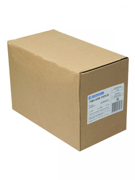 Пускатель ПМА-4200 УХЛ4 В 63А 220В 2НО+2НЗ IP00 нереверсивный с реле РТТ-221П 53.5-63.0А Электротехник ET001423 ТехноИмпульс