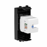 Розетка телефонная 1мод. Avanti "Черный квадрат" RJ12 без шторок модульная механизм DKC 4402611 ТехноИмпульс