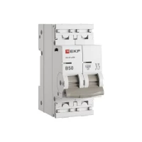 Выключатель автоматический 2п B 50А 4.5кА ВА 47-63N PROxima EKF M634250B ТехноИмпульс