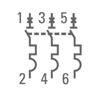 Выключатель автоматический модульный 3п B 25А 4.5кА ВА 47-63 PROxima EKF mcb4763-3-25B-pro ТехноИмпульс