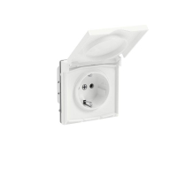 Розетка силовая KANT IP44 2P+E защ. шторки с крышкой бел. магнолия DKC 7000013 ТехноИмпульс