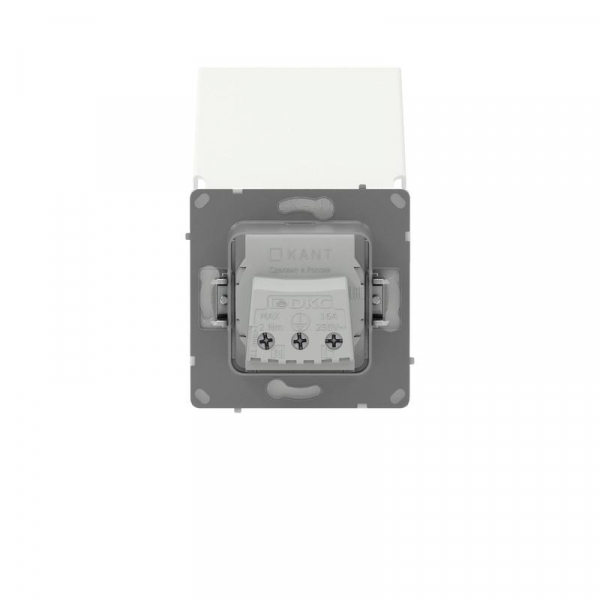 Розетка силовая KANT IP44 2P+E защ. шторки с крышкой бел. магнолия DKC 7000013 ТехноИмпульс