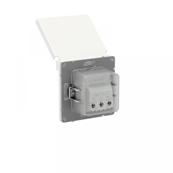 Розетка силовая KANT IP44 2P+E защ. шторки с крышкой бел. магнолия DKC 7000013 ТехноИмпульс