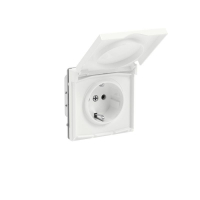 Розетка силовая KANT IP44 2P+E защ. шторки с крышкой бел. магнолия DKC 7000013 ТехноИмпульс