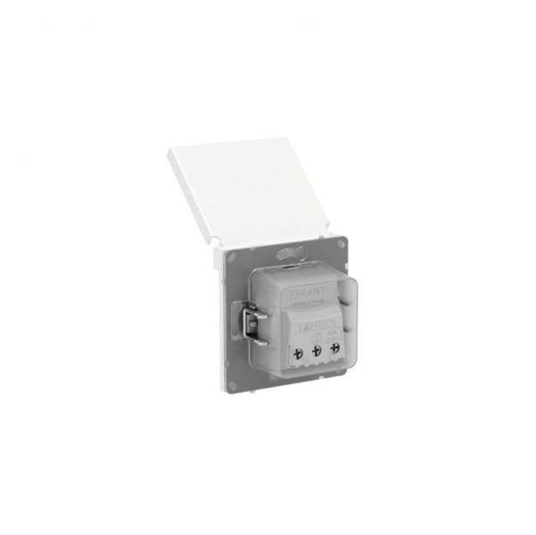 Розетка силовая KANT IP44 2P+E защ. шторки с крышкой бел. магнолия DKC 7000013 ТехноИмпульс