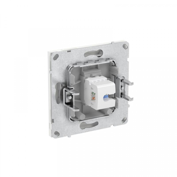 Розетка компьютерная 1-м KANT RJ45 кат.5E без шторки бел. магнолия DKC 7000663 ТехноИмпульс