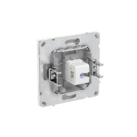 Розетка компьютерная 1-м KANT RJ45 кат.5E без шторки бел. магнолия DKC 7000663 ТехноИмпульс