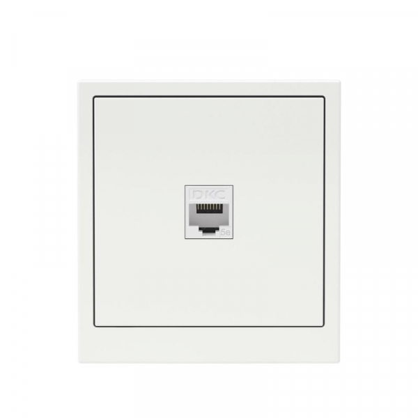 Розетка компьютерная 1-м KANT RJ45 кат.5E без шторки бел. магнолия DKC 7000663 ТехноИмпульс