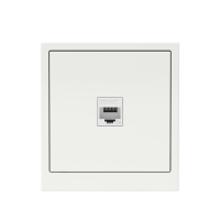 Розетка компьютерная 1-м KANT RJ45 кат.5E без шторки бел. магнолия DKC 7000663 ТехноИмпульс