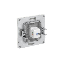 Розетка компьютерная 1-м KANT RJ45 кат.5E без шторки бел. магнолия DKC 7000663 ТехноИмпульс