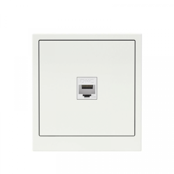 Розетка компьютерная 1-м KANT RJ45 кат.5E без шторки бел. магнолия DKC 7000663 ТехноИмпульс