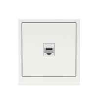 Розетка компьютерная 1-м KANT RJ45 кат.5E без шторки бел. магнолия DKC 7000663 ТехноИмпульс