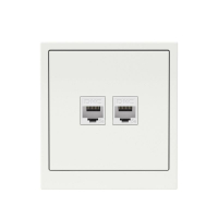 Розетка компьютерная 2-м KANT RJ45 кат.5E без шторки бел. магнолия DKC 7000664 ТехноИмпульс