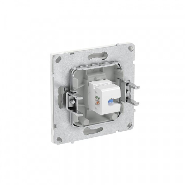 Розетка компьютерная 1-м KANT RJ45 кат.6A без шторки бел. магнолия DKC 7000673 ТехноИмпульс