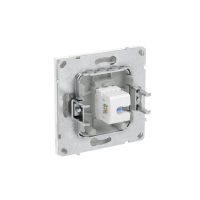 Розетка компьютерная 1-м KANT RJ45 кат.6A без шторки бел. магнолия DKC 7000673 ТехноИмпульс