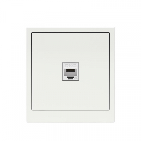 Розетка компьютерная 1-м KANT RJ45 кат.6A без шторки бел. магнолия DKC 7000673 ТехноИмпульс