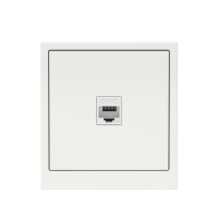 Розетка компьютерная 1-м KANT RJ45 кат.6A без шторки бел. магнолия DKC 7000673 ТехноИмпульс