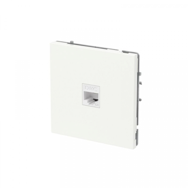 Розетка компьютерная 1-м KANT RJ45 кат.6A без шторки бел. магнолия DKC 7000673 ТехноИмпульс