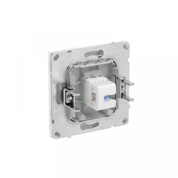 Розетка компьютерная 1-м KANT RJ45 кат.6A без шторки бел. магнолия DKC 7000673 ТехноИмпульс