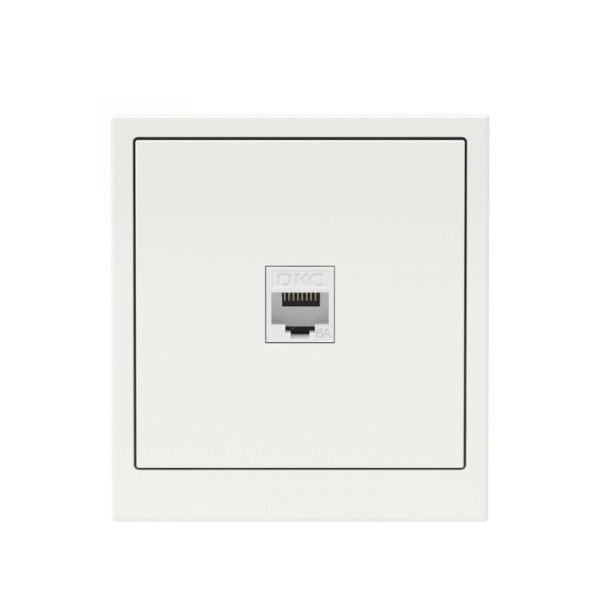 Розетка компьютерная 1-м KANT RJ45 кат.6A без шторки бел. магнолия DKC 7000673 ТехноИмпульс