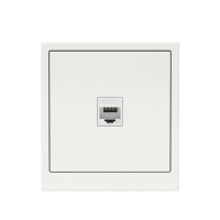 Розетка компьютерная 1-м KANT RJ45 кат.6A без шторки бел. магнолия DKC 7000673 ТехноИмпульс