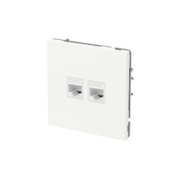 Розетка компьютерная 2-м KANT RJ45 кат.6A без шторки бел. магнолия DKC 7000674 ТехноИмпульс