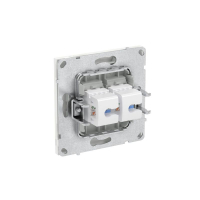 Розетка компьютерная 2-м KANT RJ45 кат.6A без шторки бел. магнолия DKC 7000674 ТехноИмпульс