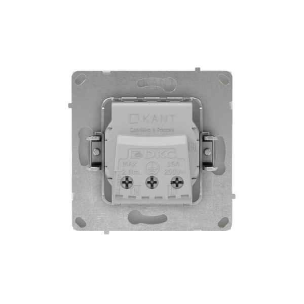 Розетка силовая KANT 2P+E защ. шторки бел. песок DKC 7010003 ТехноИмпульс