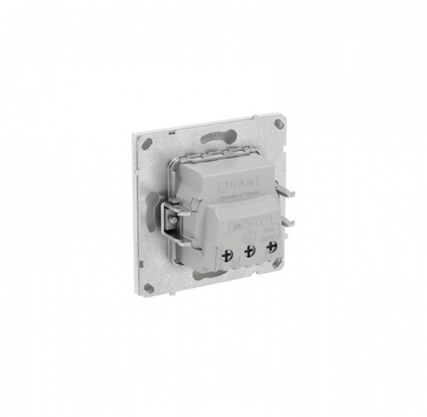 Розетка силовая KANT 2P+E защ. шторки бел. песок DKC 7010003 ТехноИмпульс