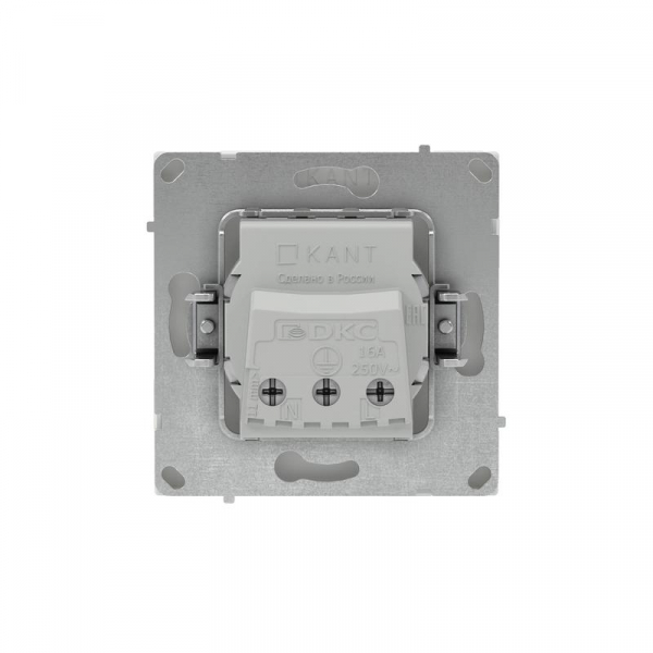 Розетка силовая KANT 2P+E без шторки бел. песок DKC 7010033 ТехноИмпульс