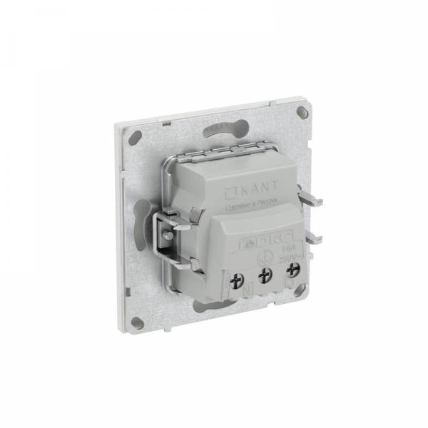 Розетка силовая KANT 2P+E без шторки бел. песок DKC 7010033 ТехноИмпульс