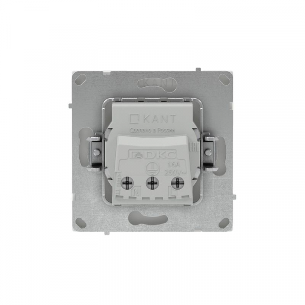 Розетка силовая KANT 2P+E без шторки бел. песок DKC 7010033 ТехноИмпульс