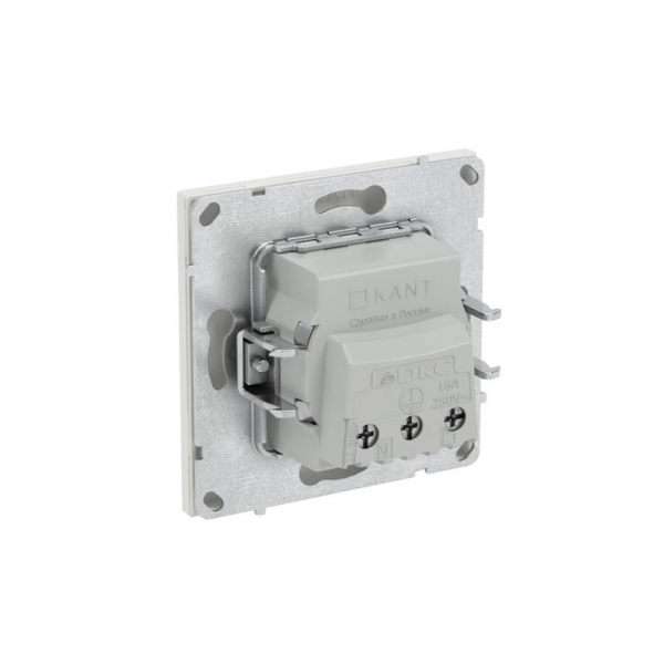 Розетка силовая KANT 2P+E без шторки бел. песок DKC 7010033 ТехноИмпульс