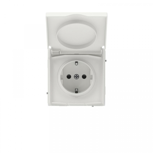 Розетка силовая KANT IP44 2P+E защ. шторки с крышкой бел. песок DKC 7010013 ТехноИмпульс