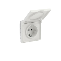 Розетка силовая KANT IP44 2P+E защ. шторки с крышкой бел. песок DKC 7010013 ТехноИмпульс