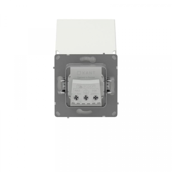 Розетка силовая KANT IP44 2P+E защ. шторки с крышкой бел. песок DKC 7010013 ТехноИмпульс