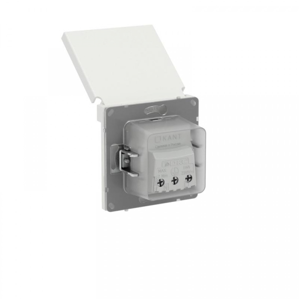 Розетка силовая KANT IP44 2P+E защ. шторки с крышкой бел. песок DKC 7010013 ТехноИмпульс