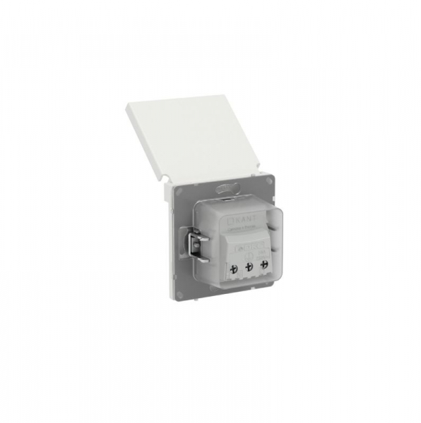 Розетка силовая KANT IP44 2P+E защ. шторки с крышкой бел. песок DKC 7010013 ТехноИмпульс